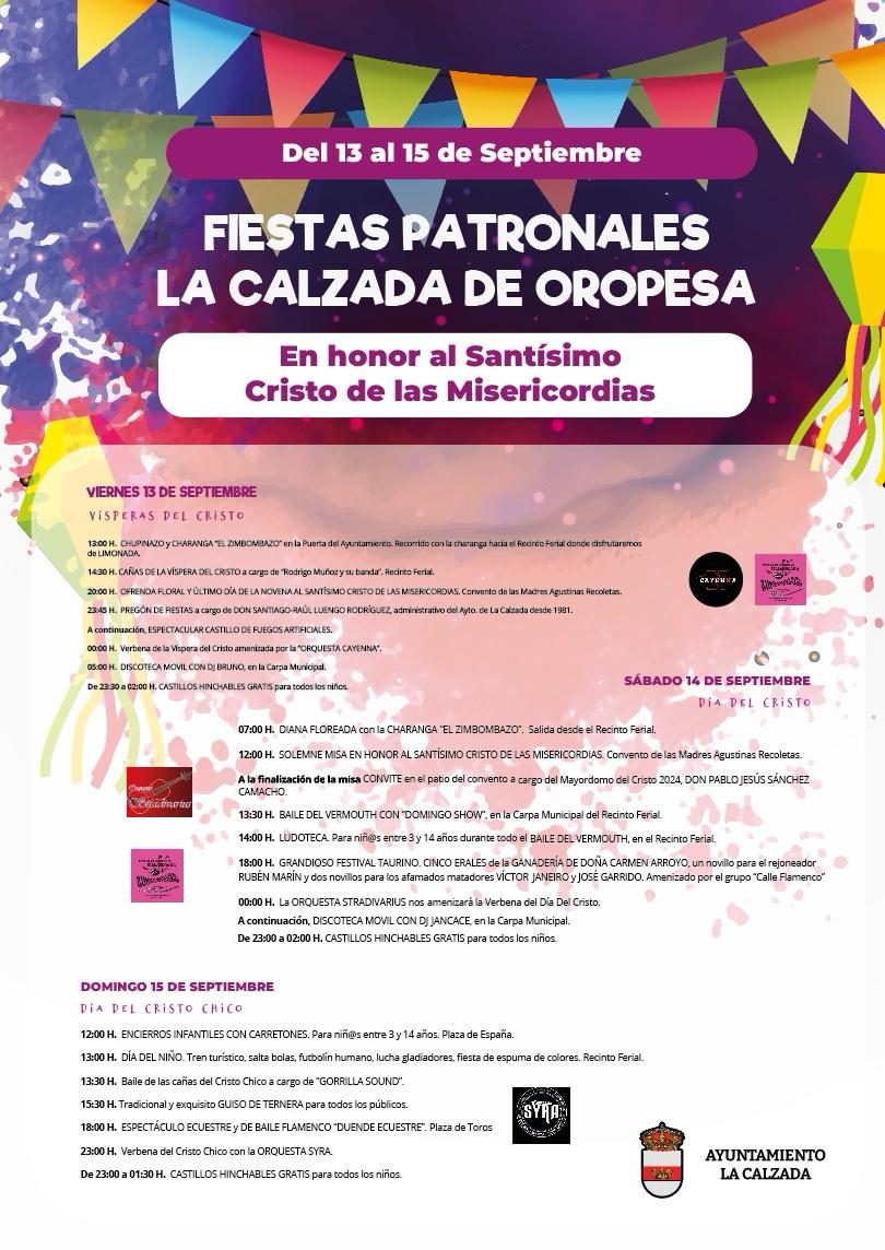 PROGRAMA FIESTAS PATRONALES CRISTO 2024